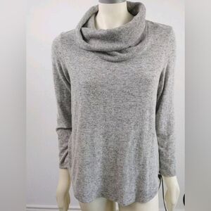 Apt.9 Women Cowl‎ Neck Heather Gray Pullover long sleeve top tunic Size XL